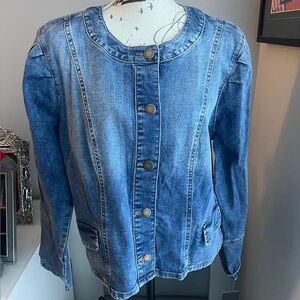 KARL LAGERFELD PARIS Denim Button-Front Jacket Women’s Size XL